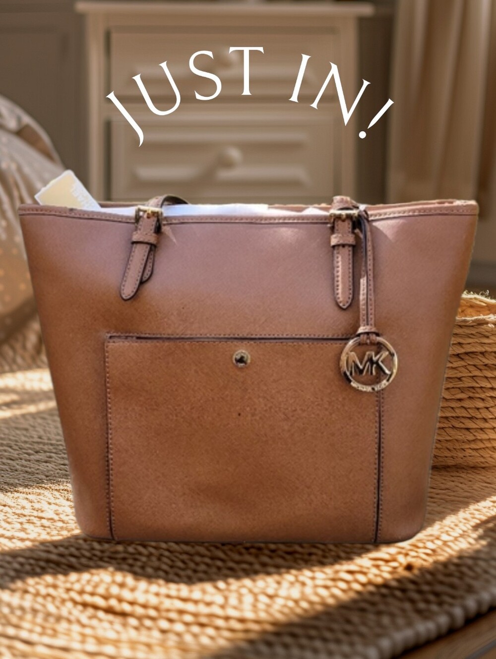 New Nwt Michael Kors Tan Tote Purse Bag